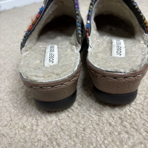 Josef Seibel Women’s Size 38 US 7.5 Mile Clog Catalonia 59 Leather Black - Picture 5 of 10